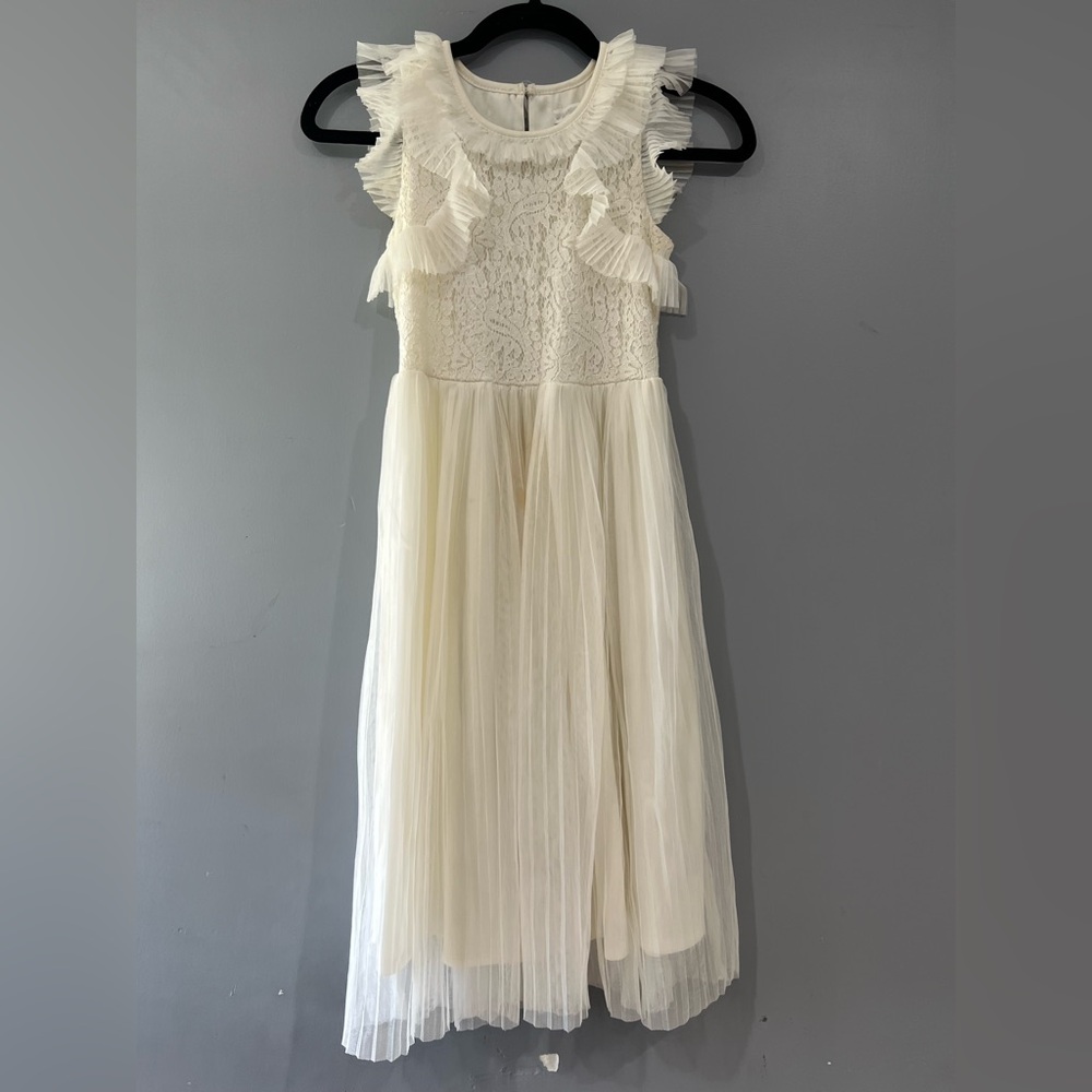 Nannette Cream Lace Formal Kids Dress
